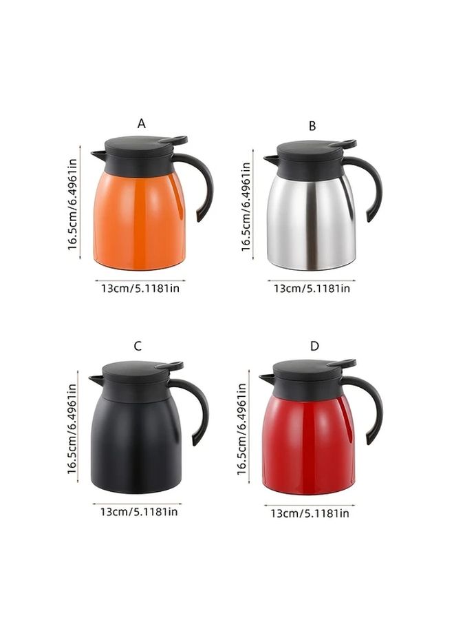 Double Wall Vacuum Insulated Stainless Steel Coffee Pot 1000ml Red With Tea Infuser - Image 3