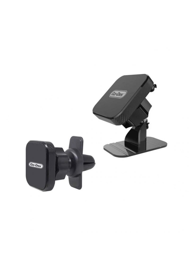 GO-Des GD-HD635 2in1 Magnetic Car Phone Holder Mount - 360 Degree Adjustable Head Dashboard and Air Vent Mount - Image 4