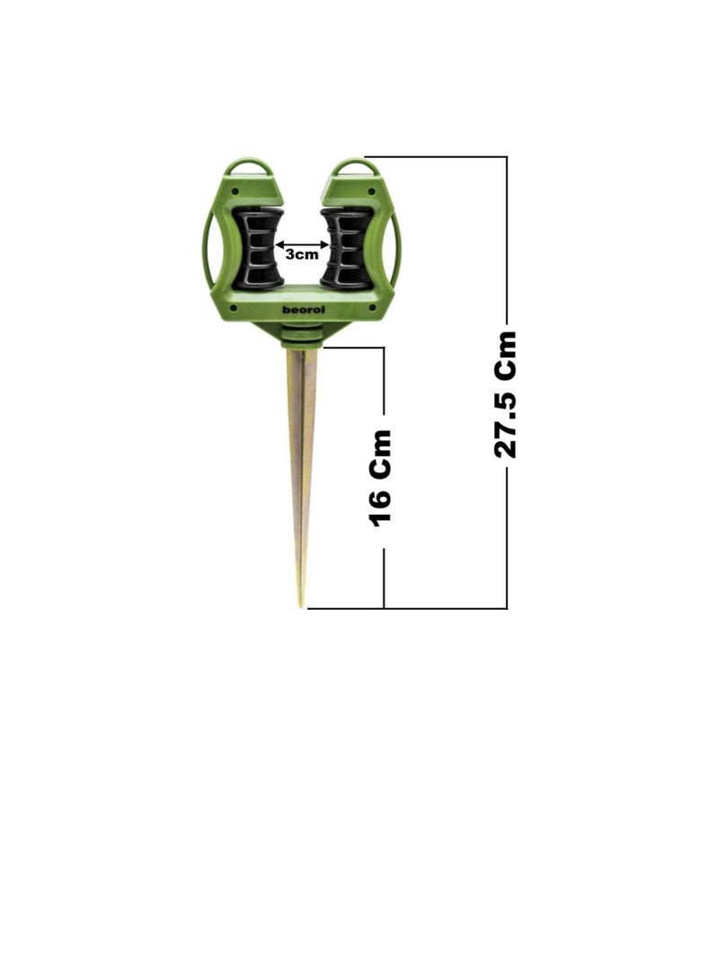 Beorol Metal Spike Water Garden Hose Reel Guide, Zinc Coated Rust Free - Gvc - Image 2