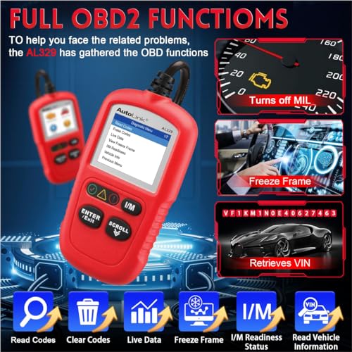 Autel Autolink Al329(Upgraded AL319) Code Reader OBDII Scanner - Image 4