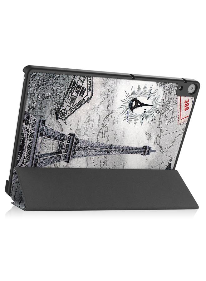 S-TOP Case For Docomo dtab D-51C Custer Painted 3-Fold Holder Leather Tablet Case - Image 4