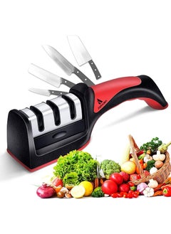 Gopinath Autolink Gopinath Autolink Professional Knife Sharpener Tool 3 Stages Sharpener with Handle Chefs Knives Kitchen Accessories to Restore NonSerrated Knife Blades Quickly Safely and Easy to Use for Kitchen  - Image 4