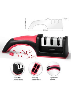 Gopinath Autolink Gopinath Autolink Professional Knife Sharpener Tool 3 Stages Sharpener with Handle Chefs Knives Kitchen Accessories to Restore NonSerrated Knife Blades Quickly Safely and Easy to Use for Kitchen  - Image 3