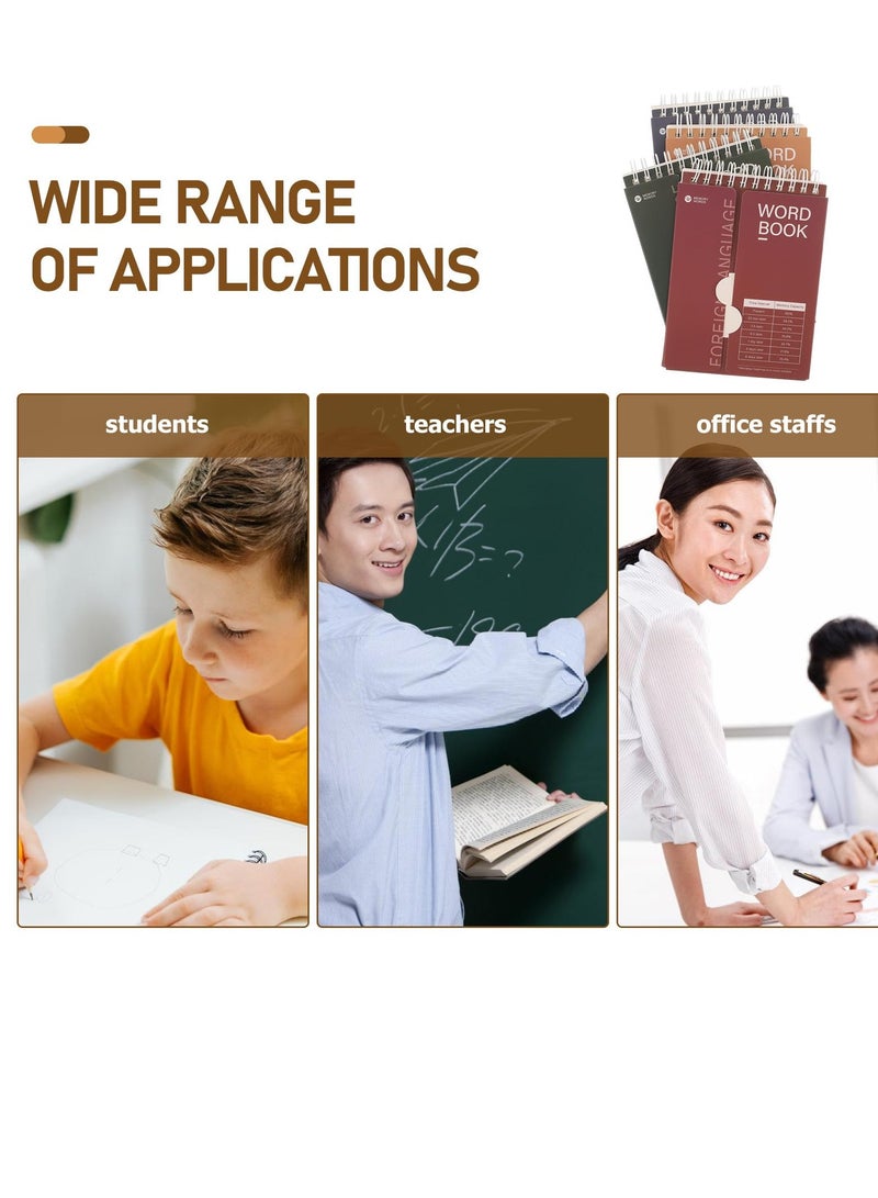 SYOSI Pocket Notebook, 4Pcs Planner Word Book Diary Memo Notebook, A6 Memory Curve Word Notebook Ebbinghaus Memory Method Student Postgraduate Entrance Examination Word Notebook Plan Notebook (Random Color) - Image 2