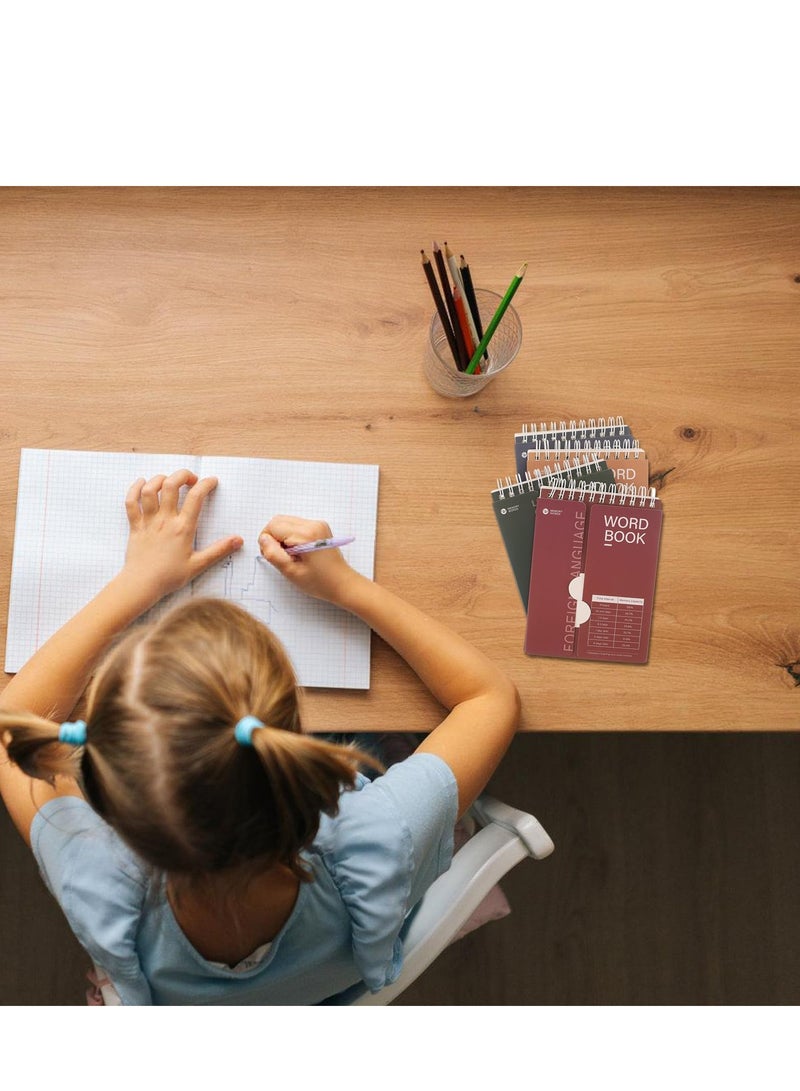 SYOSI Pocket Notebook, 4Pcs Planner Word Book Diary Memo Notebook, A6 Memory Curve Word Notebook Ebbinghaus Memory Method Student Postgraduate Entrance Examination Word Notebook Plan Notebook (Random Color) - Image 3