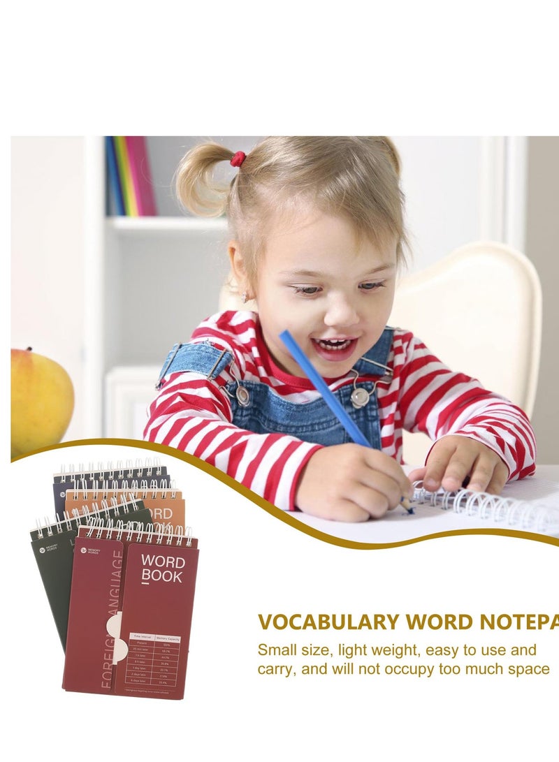 SYOSI Pocket Notebook, 4Pcs Planner Word Book Diary Memo Notebook, A6 Memory Curve Word Notebook Ebbinghaus Memory Method Student Postgraduate Entrance Examination Word Notebook Plan Notebook (Random Color) - Image 5