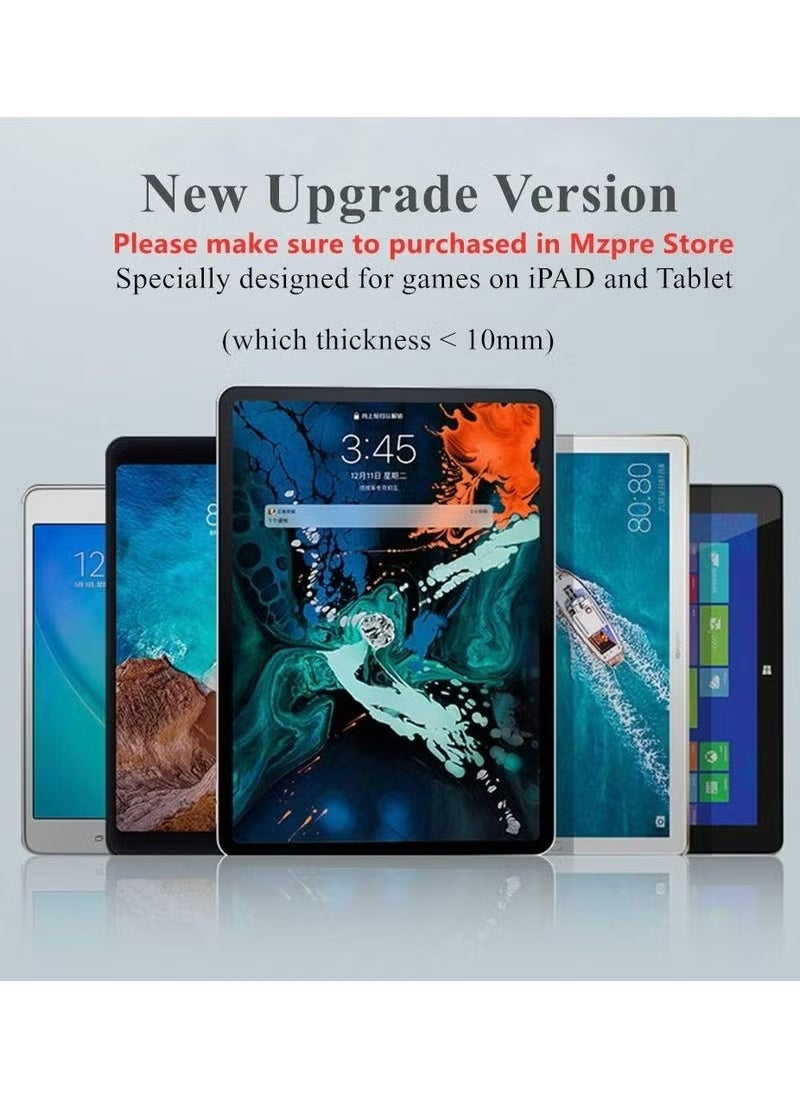 Memo "PUBG Tablet Game Controller – 6-Finger Operation with 4 Triggers, High-Precision Aim & Shoot, Ergonomic Grip – Compatible with 10–12.9'' iPads & Tablets (Under 10mm Thick), Black"  - Image 4