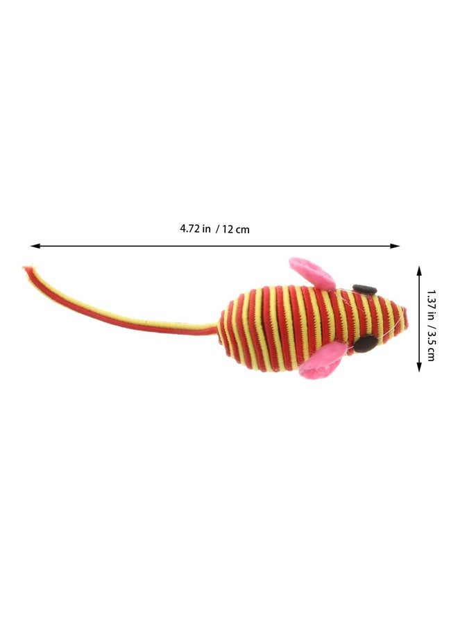 Scicalife Elastic Rope Mouse Toys, Mouse Cat Playing Props, Cat Teaser Interactive Toy Colorful Mouse Toys(Random Color 12pcs) - Image 3
