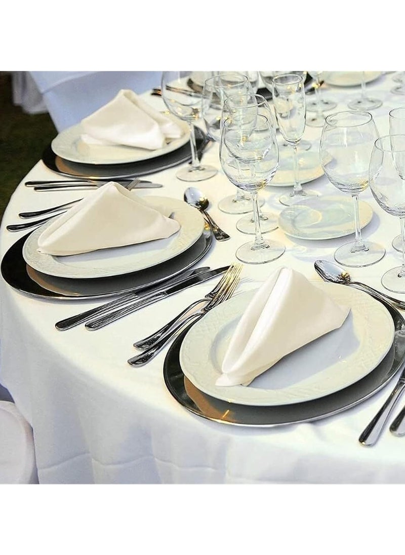 Generic 10 Pcs 30*30cm Satin Elegant Silk Square Soft Dinner Table Napkins for Dinner Wedding Parties  - Image 2