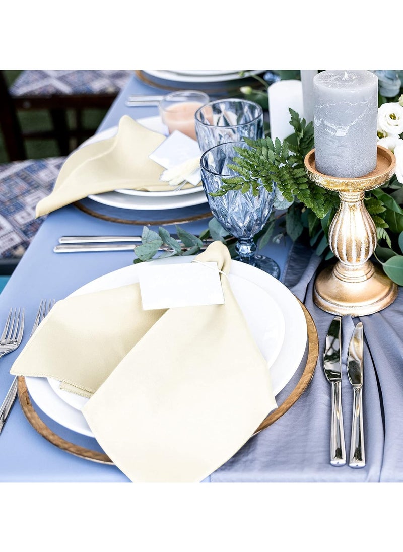 Generic 10 Pcs 30*30cm Satin Elegant Silk Square Soft Dinner Table Napkins for Dinner Wedding Parties  - Image 3