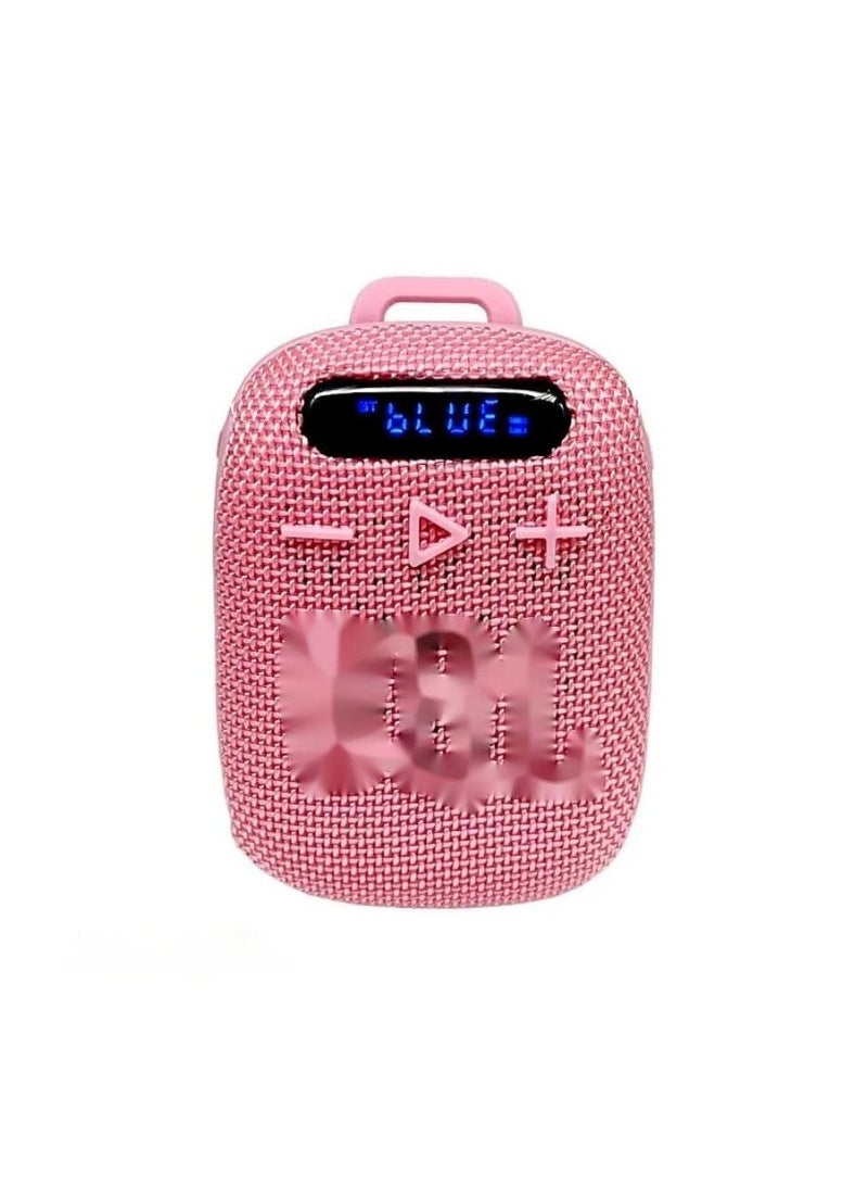 Generic High Sound Quality  Portable Bluetooth Speaker  With Display  Outdoor Equipment Pink