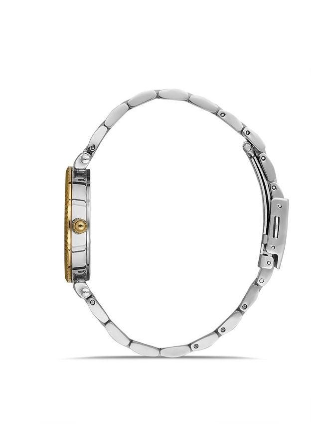 DANIEL KLEIN ساعة يد نسائية دانييل كلاين من الستانلس ستيل، مينا فضي، دائرية انالوج بعقارب DK.1.13242-1 - Image 3