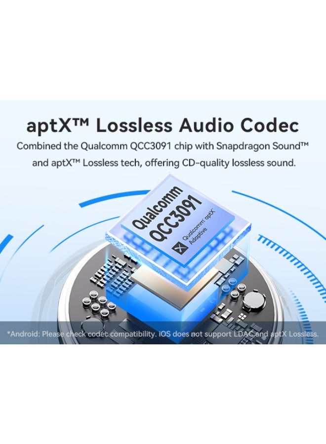 إيرفن سماعات EarFun Air Pro 4 لاسلكية بإلغاء ضوضاء تكيفي هجين، Snapdragon Sound و aptX Lossless، 6 ميكروفونات AI للمكالمات، صوت Hi-Res LDAC، تشغيل حتى 52 ساعة، بلوتوث 5.4، مستشعر ارتداء - Image 5