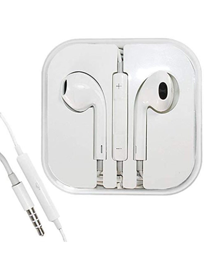 In-ear headphones with remote control and microphone for iPhone 5 5G, white