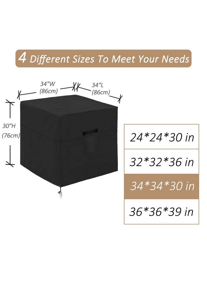 Little World Air Conditioner Cover for Outside Unit, Heavy Duty Large Universal Veranda, Winter AC Cover for Standard American Furniture Central Outdoor Vent Full Cover 34 x 34 x 30 inch - Image 2
