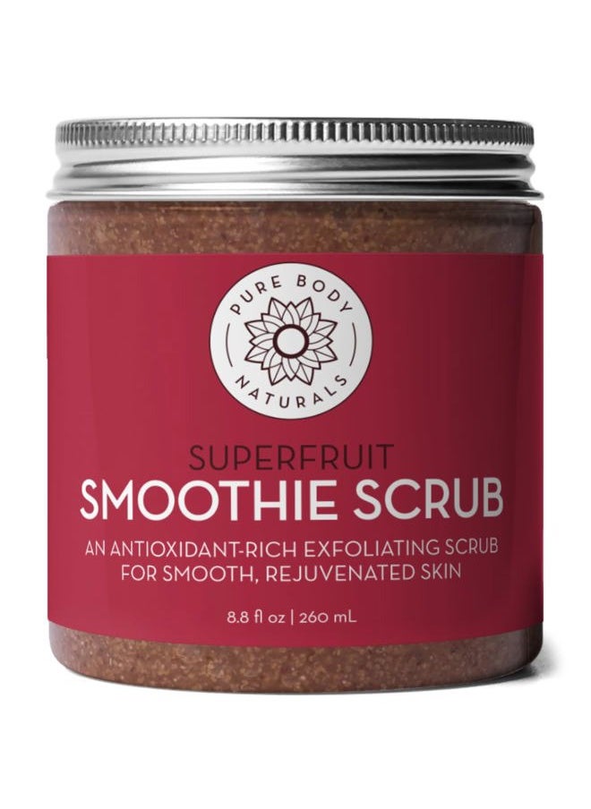 PURE BODY NATURALS Superfruit Smoothie Scrub, 8.8 fl oz | Antioxidant-Rich Exfoliating Scrub for Smooth, Rejuvenated Skin  - Image 1