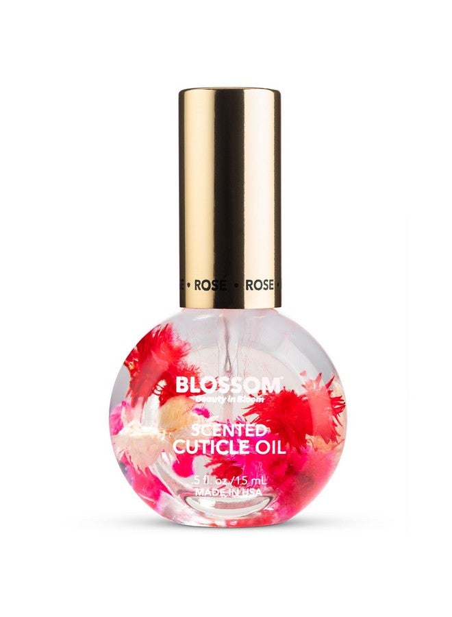 بلوسوم زيت بشرة الأظافر برائحة الزهور، مرطب ومرطب، زيت معطر للعناية بالبشرة، غني بالزهور الحقيقية، صنع في الولايات المتحدة الأمريكية، 0.5 أونصة سائلة، برائحة الورد - Image 1
