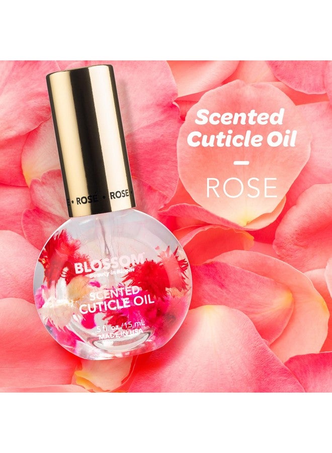 بلوسوم زيت بشرة الأظافر برائحة الزهور، مرطب ومرطب، زيت معطر للعناية بالبشرة، غني بالزهور الحقيقية، صنع في الولايات المتحدة الأمريكية، 0.5 أونصة سائلة، برائحة الورد - Image 2