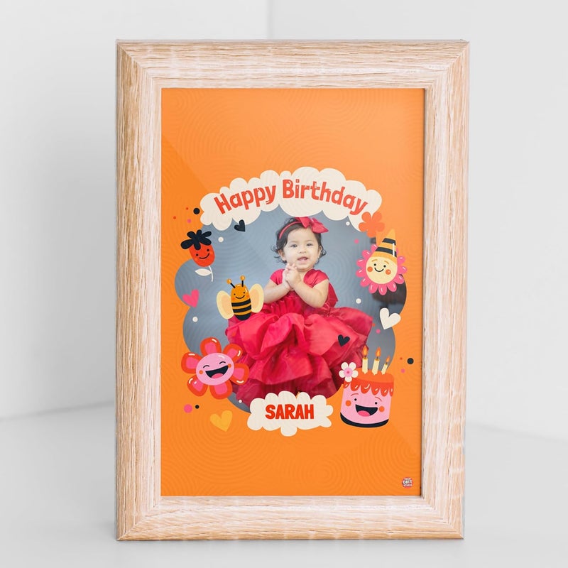 YOUR GIFT STUDIO Customized Birthday Photo Frame Personalized Wooden Base Gift for Kids Friends Family Customized Birthday Gift for Kids - Image 4