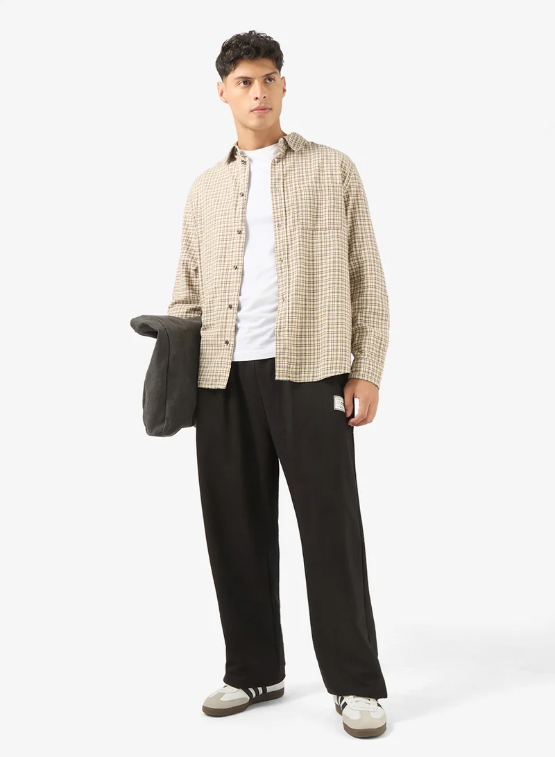 Seventy Five Basics Badge Detail Open Hem  Oversized Joggers