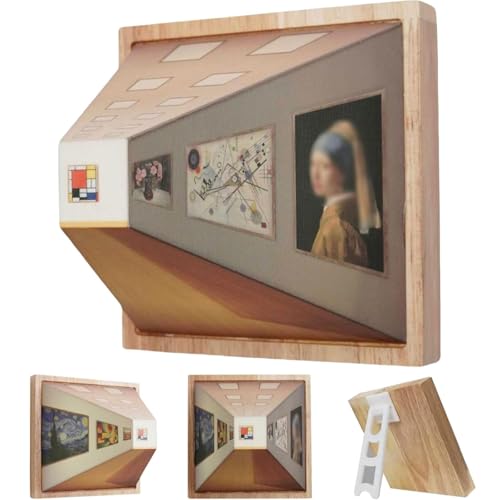 HOMENITY® - 1pc 3D Naked Eye Visual Night Light – 3 Light Effect,Creative Wall-Mounted LED Lamp with Artistic Scenes,Decorative Lighting for Home or Office, USB Powered,Plastic-lamp - Image 1