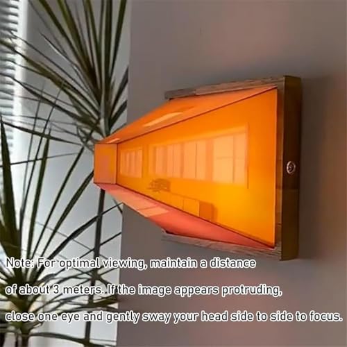 HOMENITY® - 1pc 3D Naked Eye Visual Night Light – 3 Light Effect,Creative Wall-Mounted LED Lamp with Artistic Scenes,Decorative Lighting for Home or Office, USB Powered,Plastic-lamp - Image 5