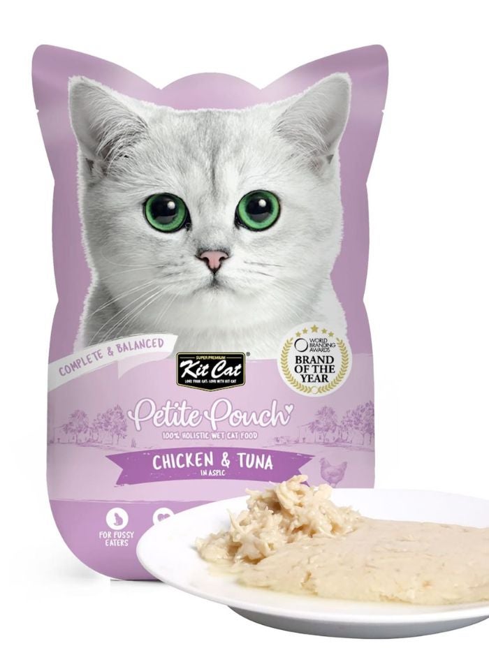 Kit Cat Petite Pouch 70g – Chicken & Tuna 24pcs - Image 2