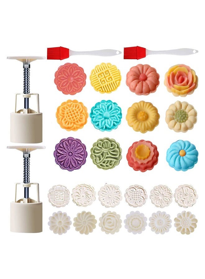 POWERFUL Mooncake Mold Press 50g BathBomb Molds, Mid Autumn Festival Mooncake Molder and Cake Mould 50g/75g/100g (A-(50g-6pcs) ct+(50g-6pcs)3D) - Image 1