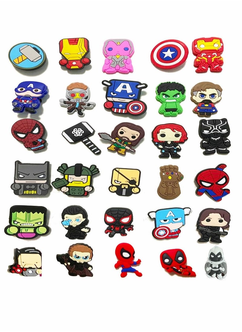 Excefore Shoe Decorations Charm, Anime Superhero shoe Accessories, Wristband Bracelet Girls Boys Party Favors Birthday Gifts, Nurse Shoes Decorations for Adults Women Men, 30 PCS  - Image 4