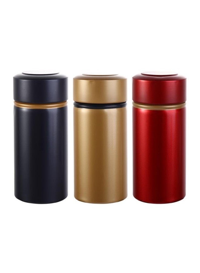 Kopida 3 Pcs Tea Canister with Lid, Multipurpose Tea Tin Tea Can Tea Box Round Metal Storage Container for Storage Loose Tea Leaves, Coffee, Candy, Herbs and Spices(2.55x2.55x4.33inch) - Image 1