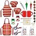 MiniInflat 36 Pcs Christmas Doll Accessories Dolls Baker Outfit Set Christmas Mini Doll Cooking Accessories Include Baker Outfit Mini Baking Props for Dollhouse Decorations Girls and Boys Xmas Gift - Image 2