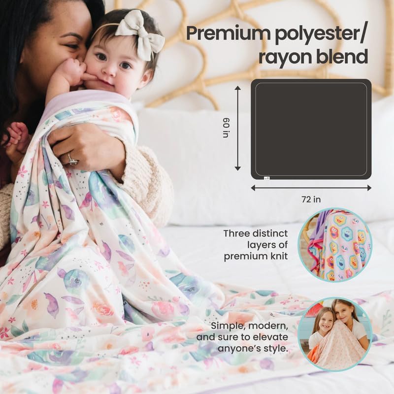 Copper Pearl Jumbo 3-Layer Baby Blanket: Soft Baby Quilts for Boys and Girls | Breathable, Cozy, Toddler Blanket | Baby Quilt for Newborns | 46x46 Premium Polyester/Rayon | Canyon - Image 3