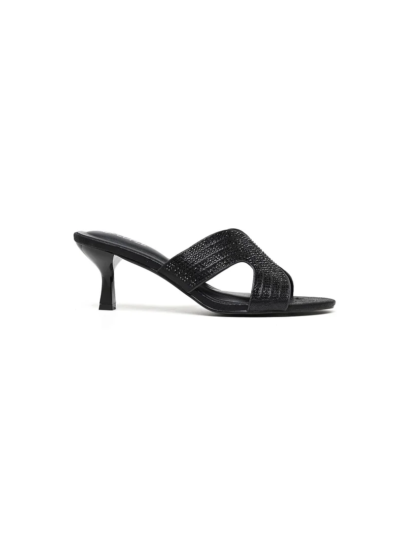 كابلي Embellished high-heeled cross-strap sandal