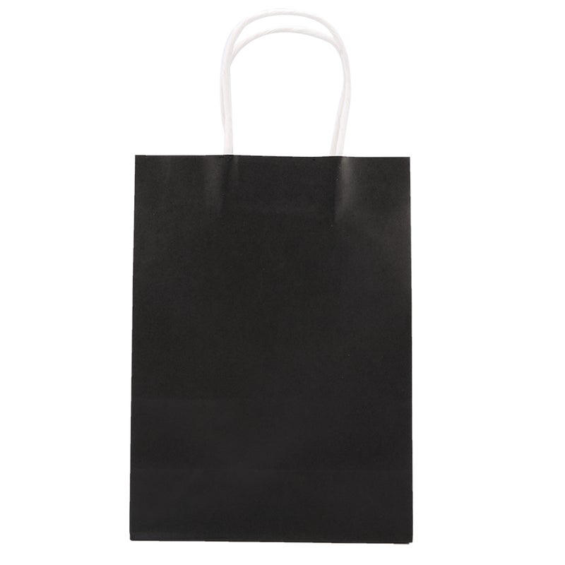 25 PCS Gift Bag Kraft Paper for Wedding Candy Favor Bag With Handle Black - Image 5
