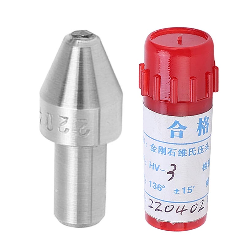 مختبر صلادة فيكرز، أداة الاختراق 136 درجة، فولاذ سبائكي فائق الصلابة، أداة اختراق ماسية مع صندوق تخزين - Image 2