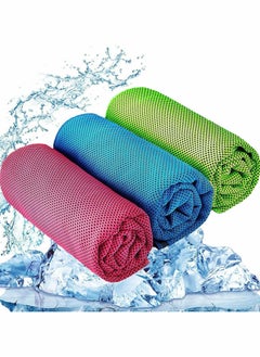 Y&D Cooling Towel 3 Pcs (35"x12") Microfiber for Instant Relief  - Image 1