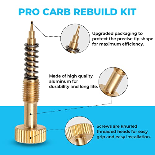 Alpha Rider Pro Carb Rebuild Kit Mixture Screw For Keihin CV CVK Carbs For Harley Big Twin 1990-1999, Twin Cam 1999-2006 & Sportster XL 883 1200 1988-2006 - Image 2