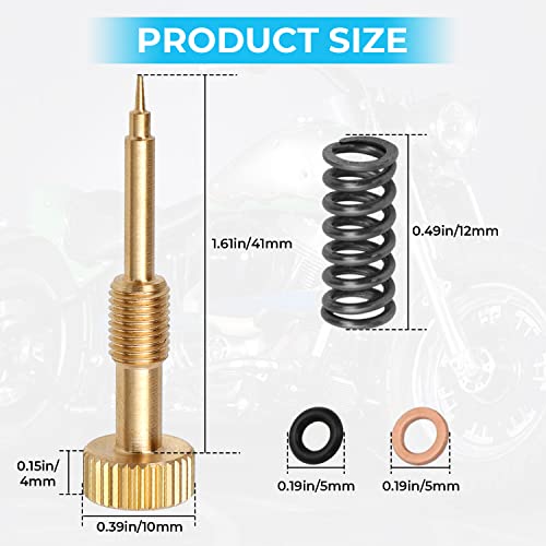 Alpha Rider Pro Carb Rebuild Kit Mixture Screw For Keihin CV CVK Carbs For Harley Big Twin 1990-1999, Twin Cam 1999-2006 & Sportster XL 883 1200 1988-2006 - Image 4