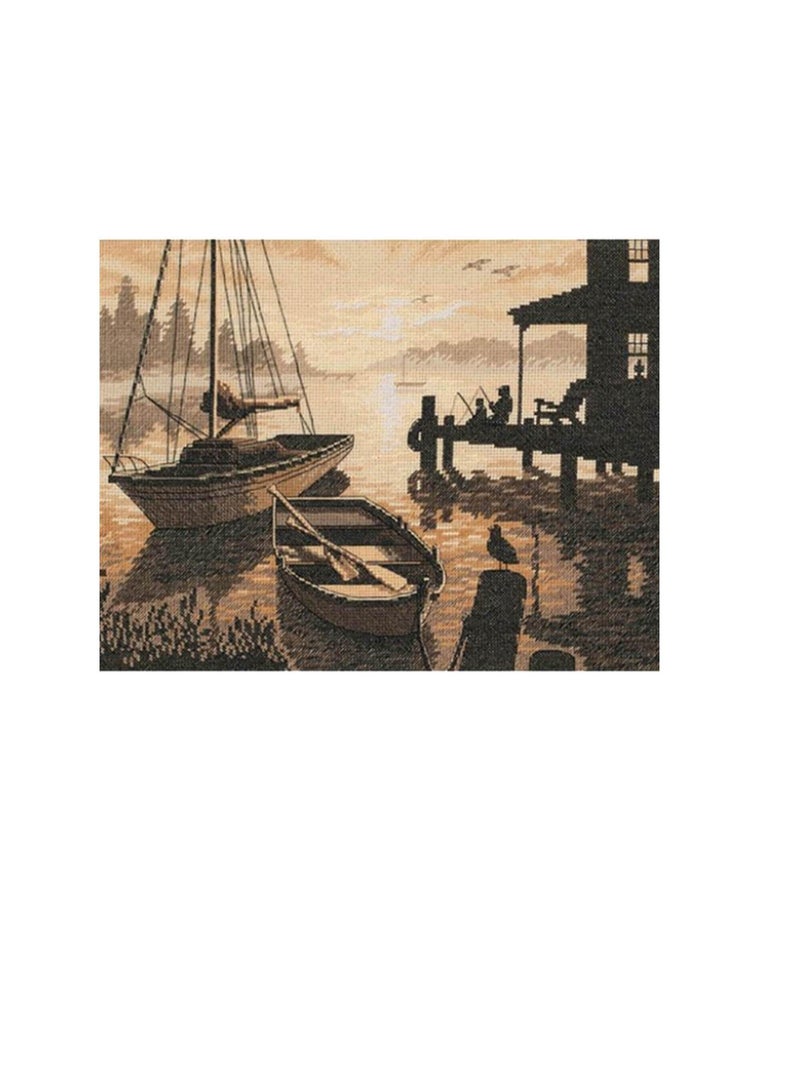 Silhouette Counted Cross Stitch Kit 13in x 10in Peacefull Silhouette - Image 2