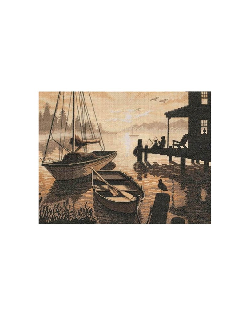 Silhouette Counted Cross Stitch Kit 13in x 10in Peacefull Silhouette - Image 3