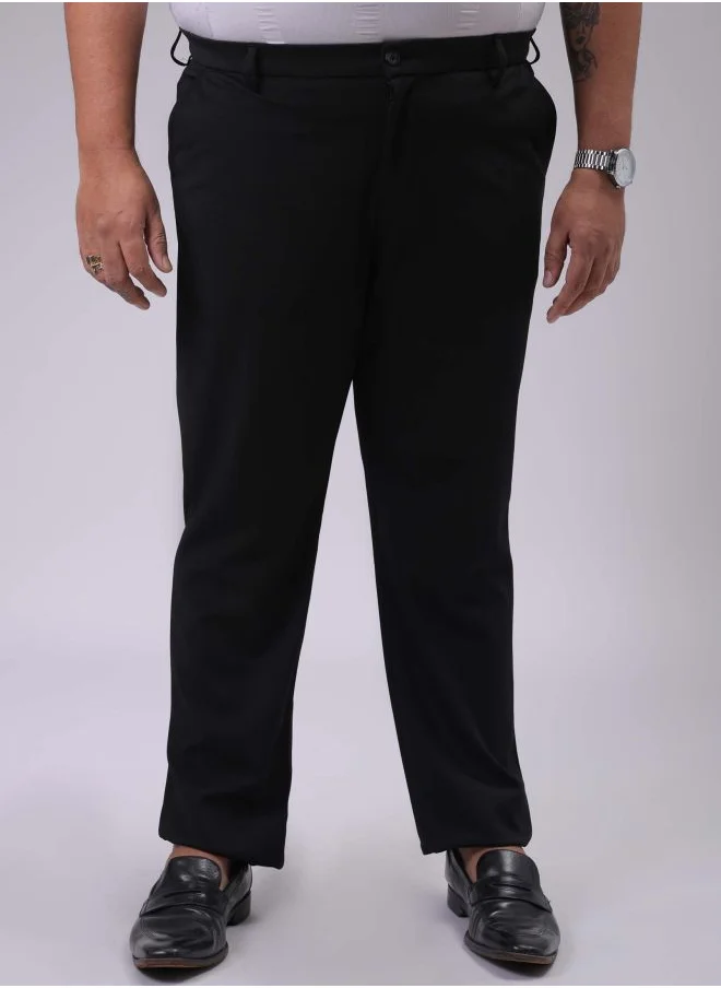 هاردسودا Men Plus Size Regular Fit Solid Mid-Rise Stretchable Chinos