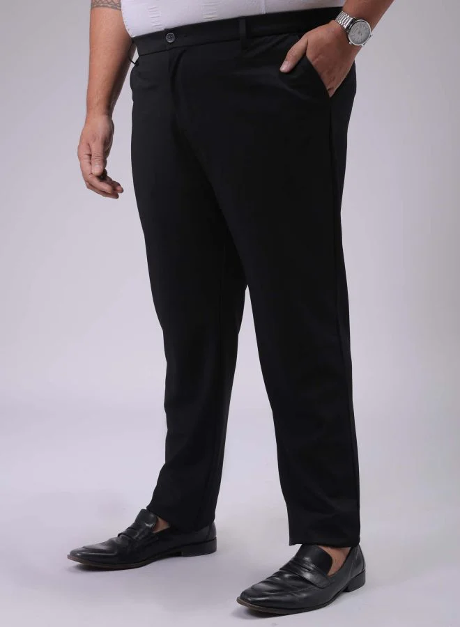 HARDSODA Men Plus Size Regular Fit Solid Mid-Rise Stretchable Chinos
