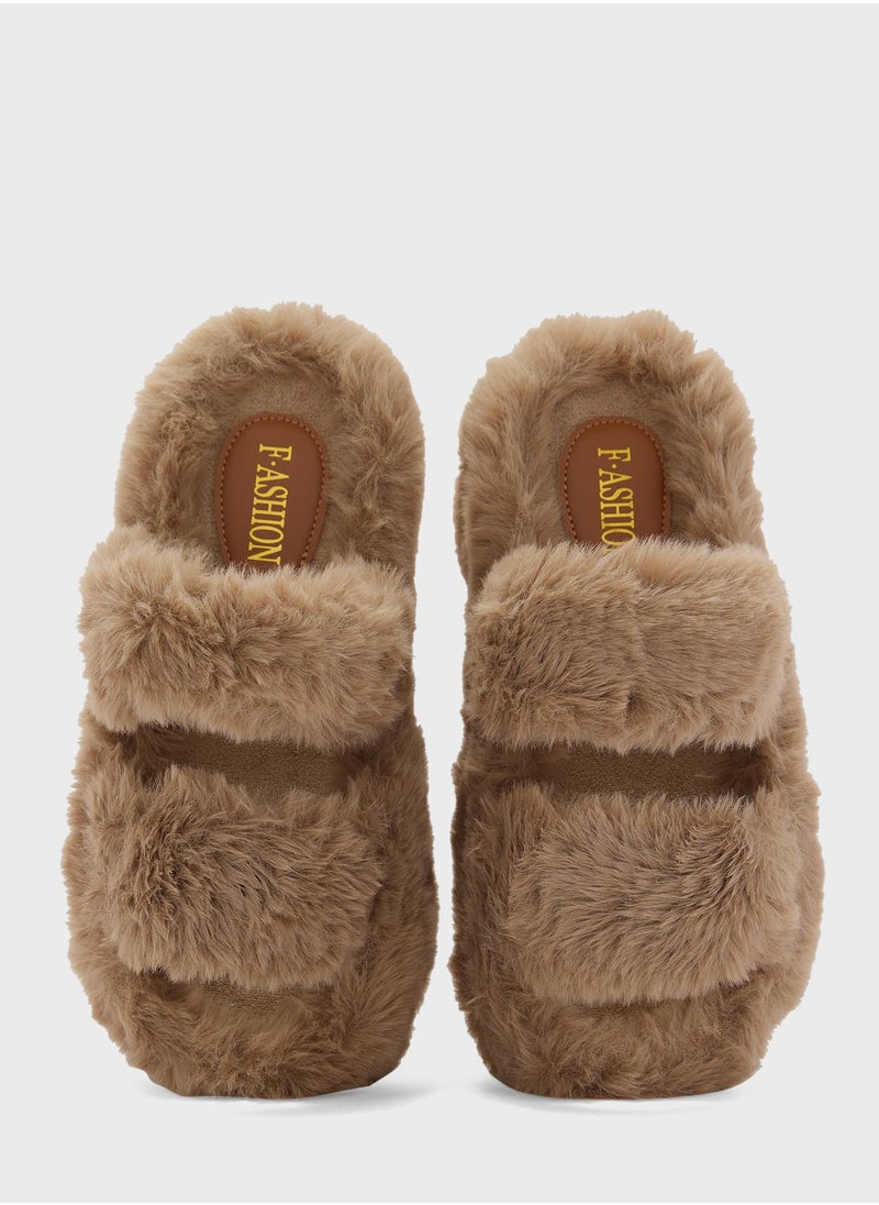 Ginger - Platform Double Strap Bedroom Slipper - Image 1