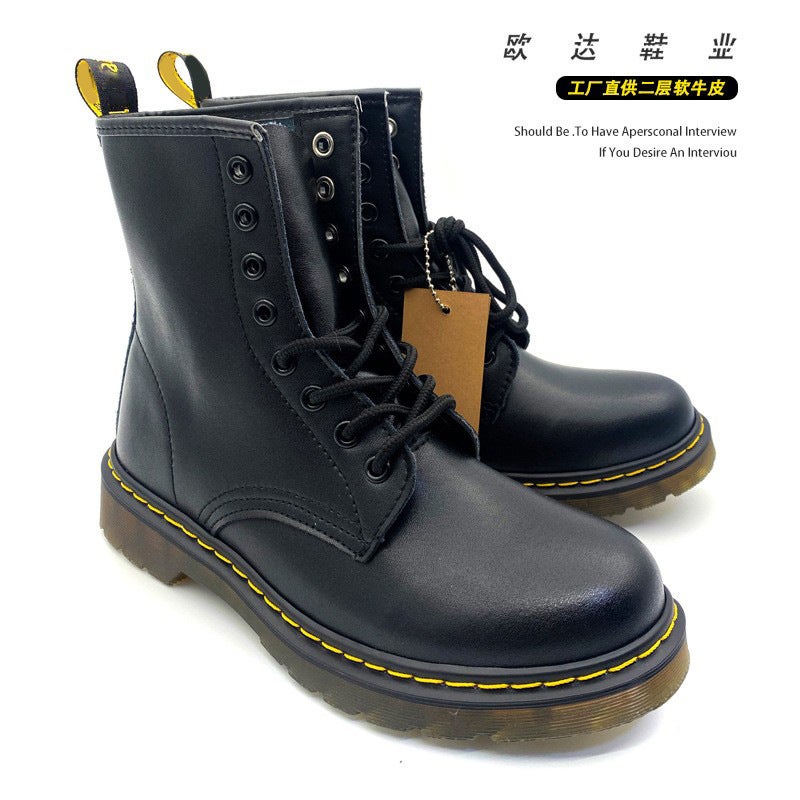 [] 1460 Martin Boots Men'S 8-Hole Motorcycle Boots Cowhide Large Size Women'S Workwear Boots Couple'S Shoes - Image 2