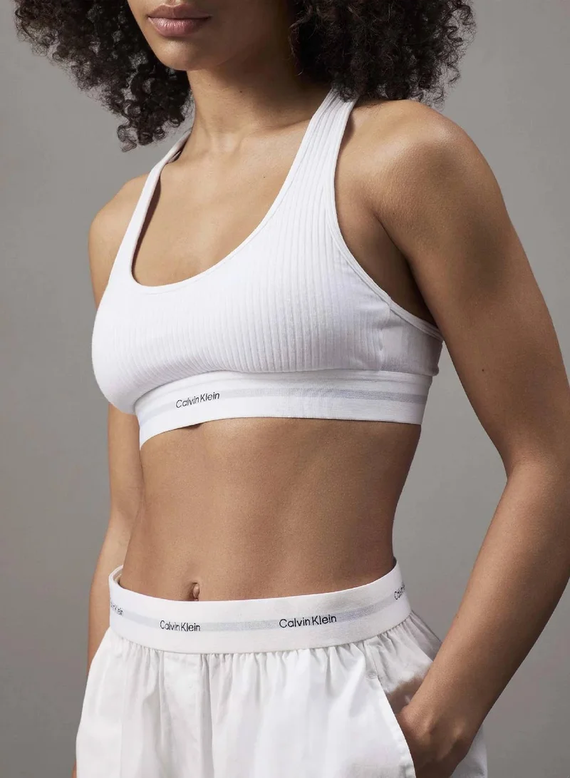 Calvin Klein Classic White Cotton Poplin Pyjama Top for Women | Best Price UAE