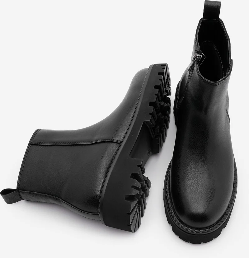 MARJIN Margin Women's Zippered Thick Sole Daily Boots Terase