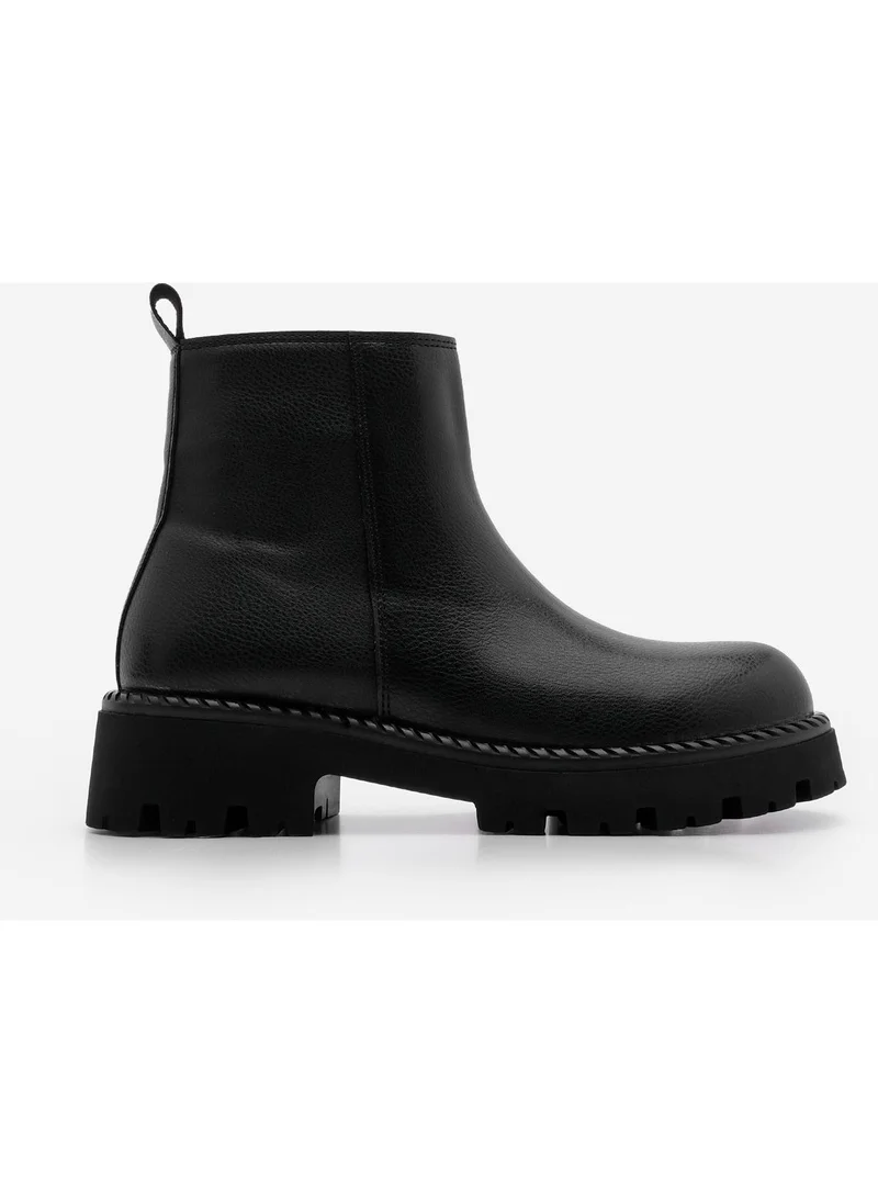MARJIN Margin Women's Zippered Thick Sole Daily Boots Terase