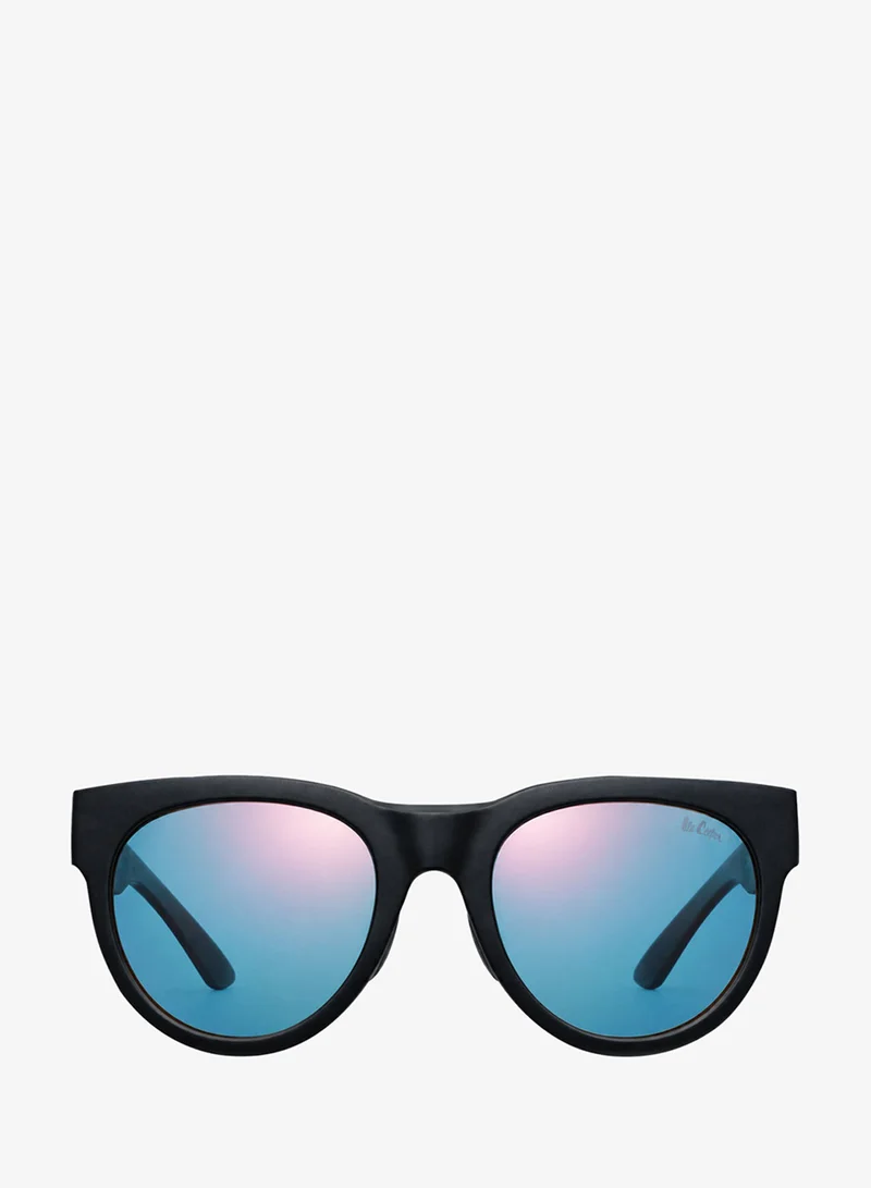 Lee Cooper Polarized Sunglasses Mat Black Frame Orange Mirrired Mirror Lens 54mm  - LCM10740C1