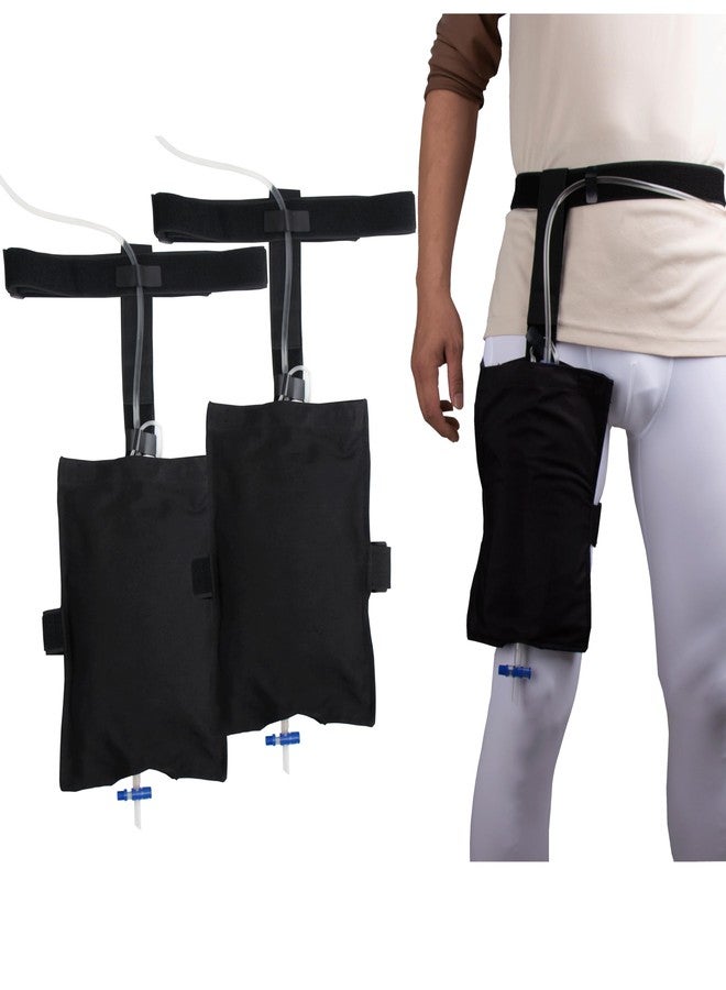 ZXMOBY 2PCS Catheter Bag Holder, Urinary Drainage Bag Cover for Men & Women,Catheter Stabilization Device， 2000ml Bag with Waist Belt ，It Won't Slip and Fall Out& Secure & Washable & Reusable - Image 2