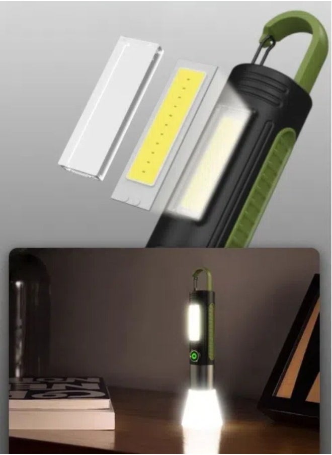 Generic - Usb Charging Strong Light Xpe Wick Flashlight, 4-speed Dimming Waterproof Flashlight, Portable Multi-functional Outdoor Camping Lighting, And Emergency Situations With Built-in Battery For Long-lasting - Image 1